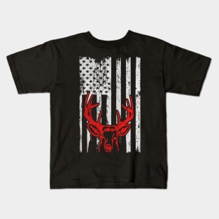 HUNTING HUNTER OUTDOORS USA FLAG PRIDE Kids T-Shirt